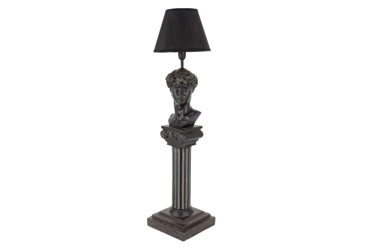 Table lamp DAVID 70cm skulpture black