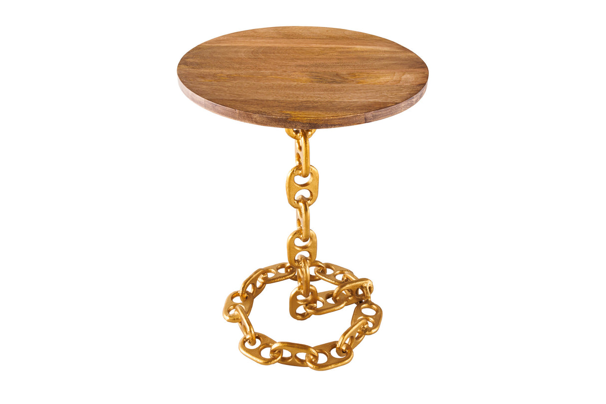 Beistelltisch CHAIN 55cm mit Mangoholzplatte