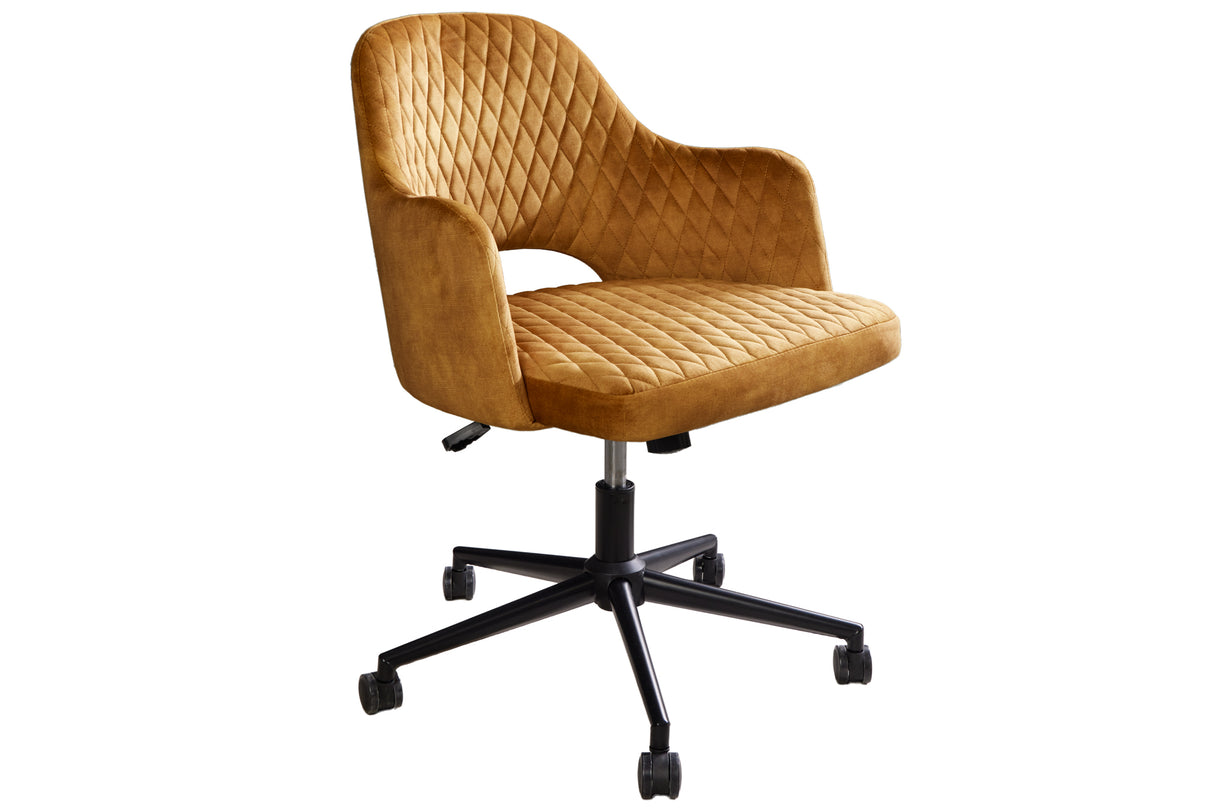 Bürostuhl PARIS 43-50cm Dekorsteppung senfgelb