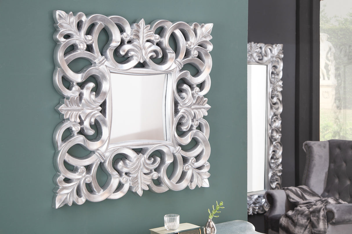 Wandspiegel VENICE BAROCK 75cm silber antik