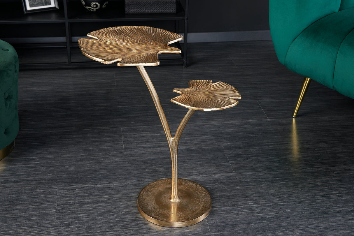 Beistelltisch GINKGO LEAVES 55cm gold