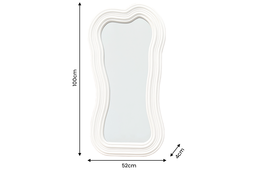 Wall mirror ALICE II 100cm white