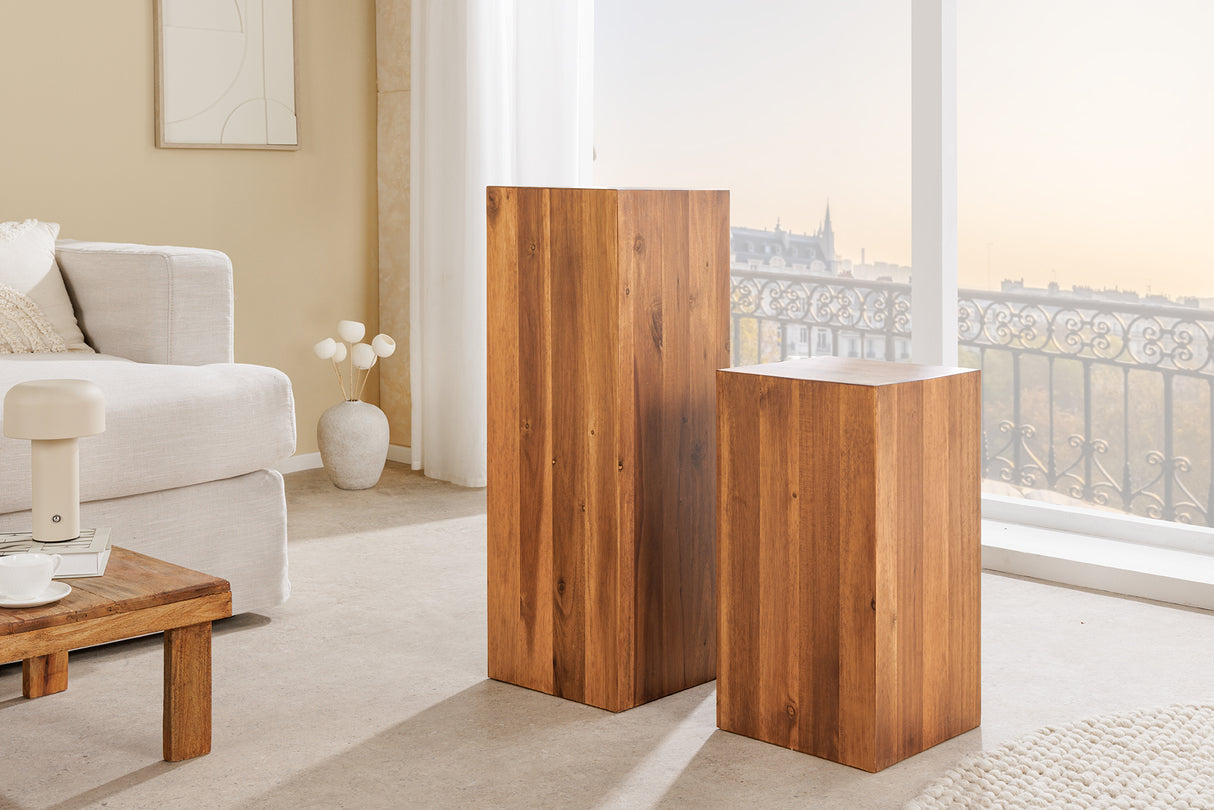 Decoration pillar COLUMNA 75cm acacia natural brown