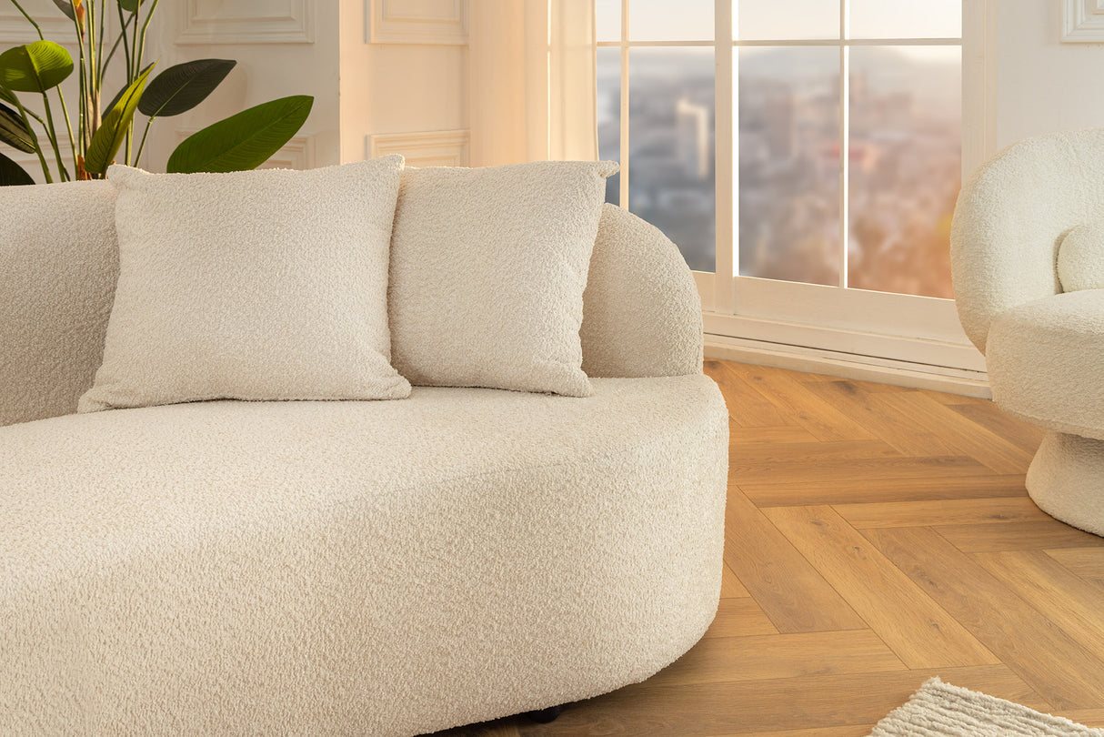 Sofa ATELIER 230cm 3-seater bouclé beige