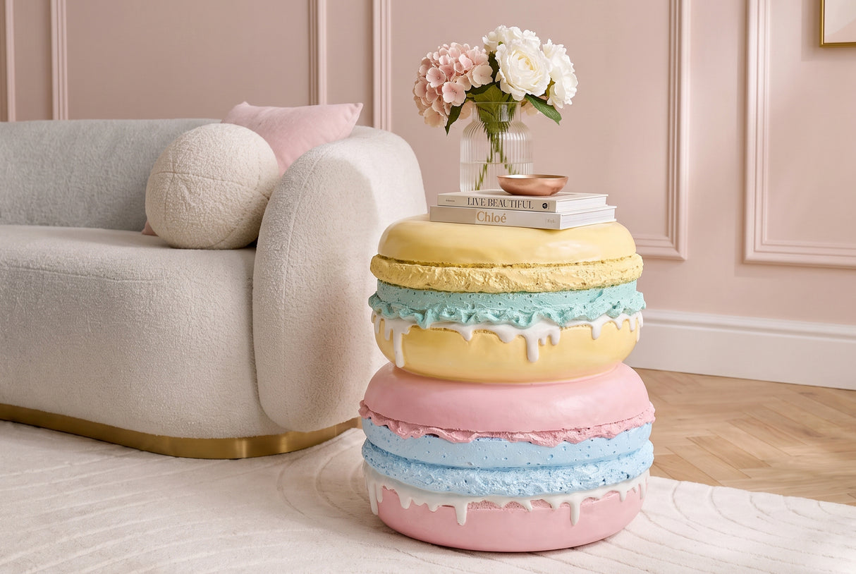 Side table MACARONS 50cm fibre glass multicoloured