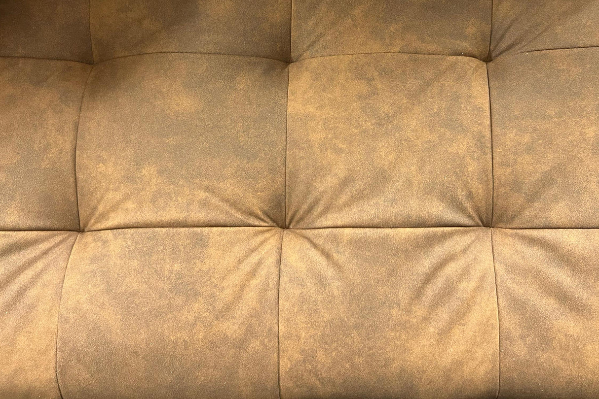 Sofa bed JAZZ 195cm 3-seater microfibre brown