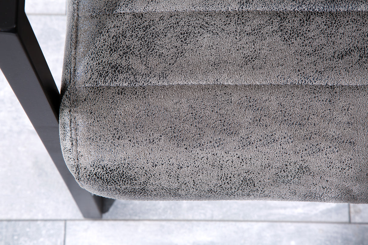 Bench LOFT 160cm with armrests microfibre vintage grey