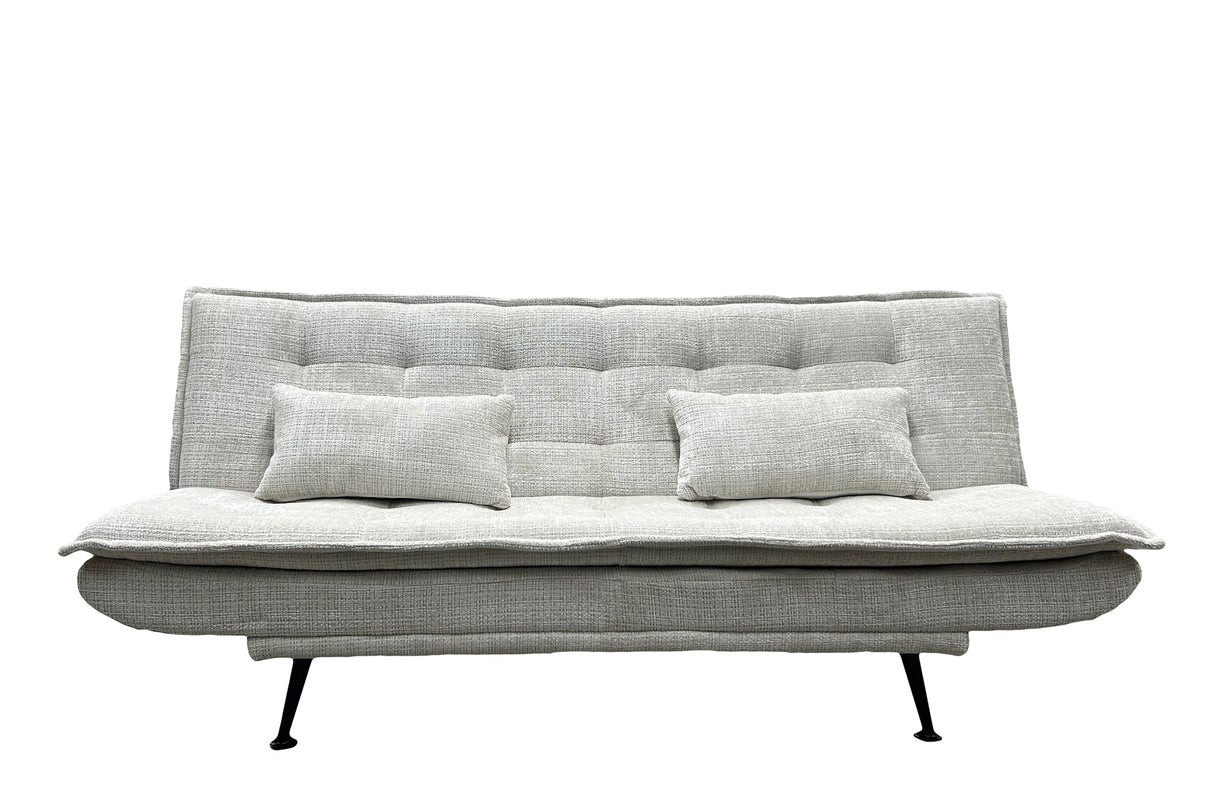 Sofa bed JAZZ 195cm 3-seater chenille fabric champagne beige