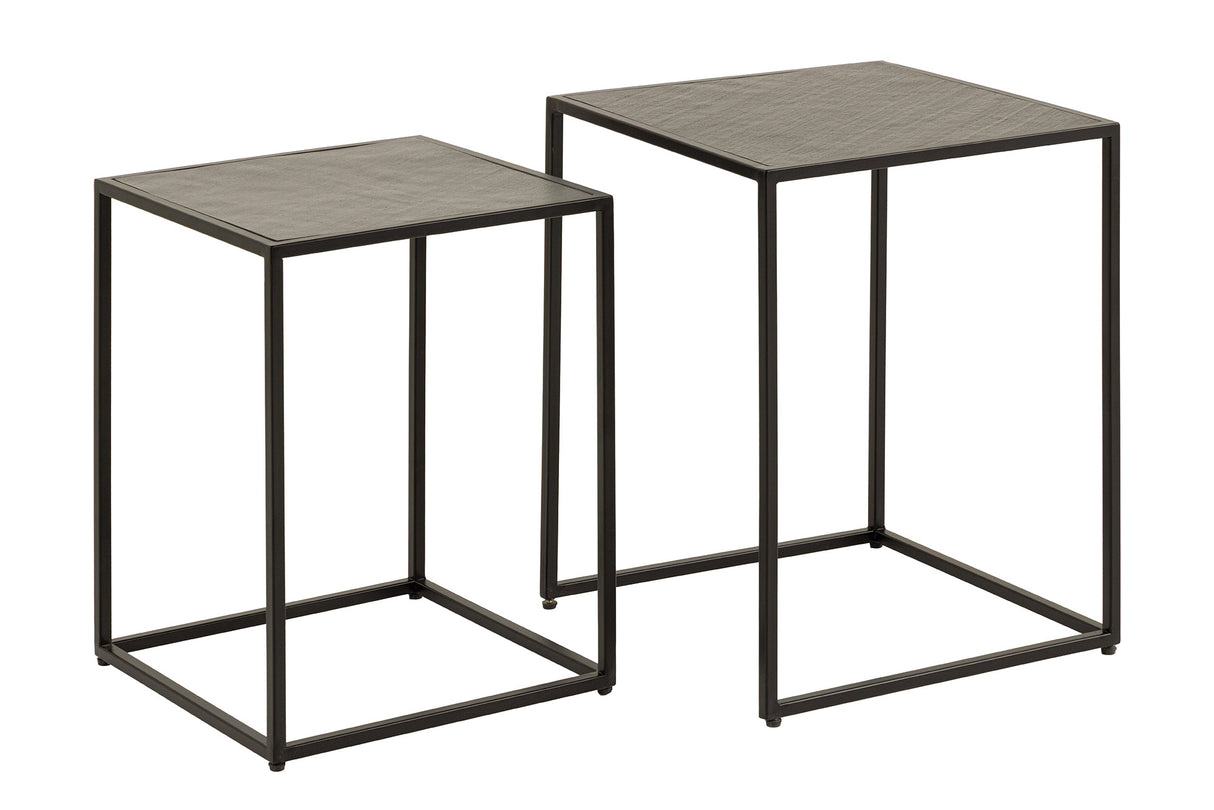 Couchtisch MOUNTAIN SOUL 45/40cm 2er Set Marmoroptik schwarz