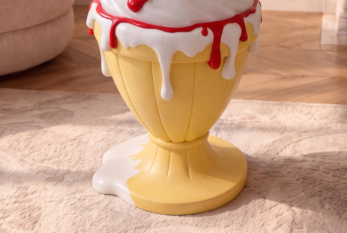 Beistelltisch SWEET SOCIETY Soft Pop 65cm pastellgelb weiß