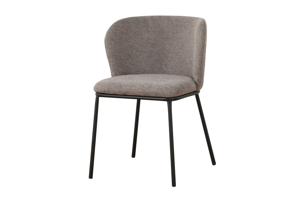 Stuhl LYON Metallgestell schwarz graubeige