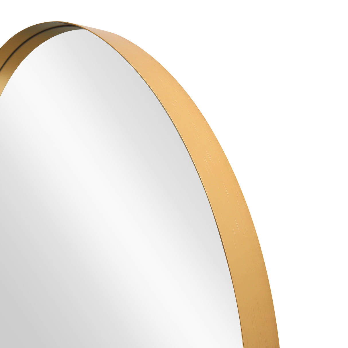 Wandspiegel PORTRAIT 75 cm rund Aluminium gold