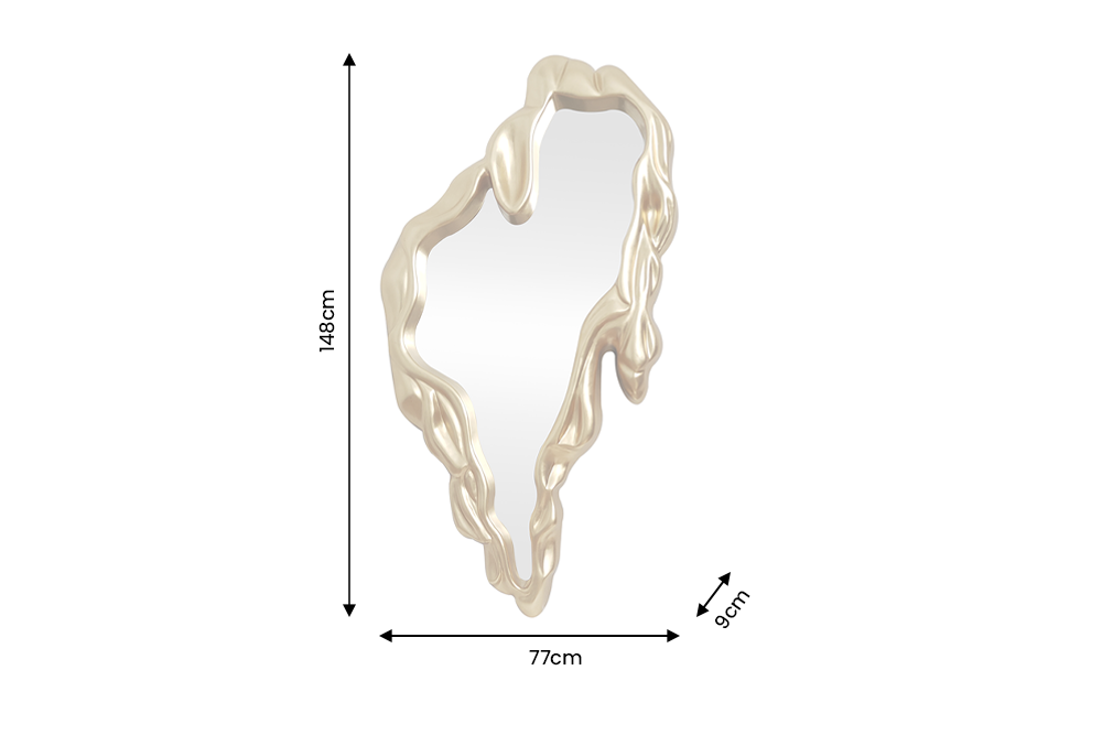 Wall mirror FLUIDUM 150cm gold