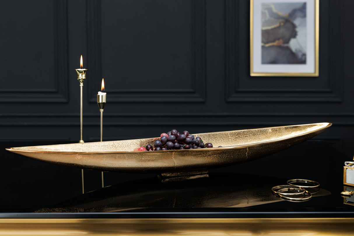 Decoration bowl GOLD LEAF 80cm antique gold aluminium