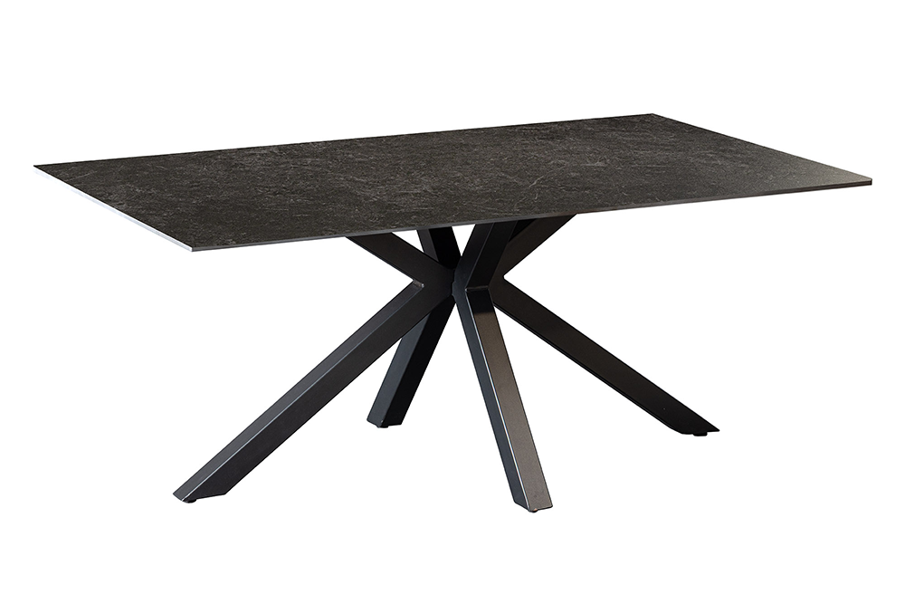 Couchtisch GALAXIE 100cm mit Sternengestell Keramik grau
