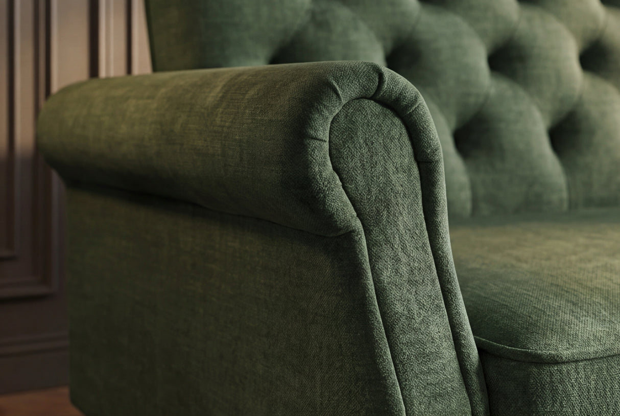 Sofa bed MAISON BELLE AFFAIRE 220cm vogue velour velvet moss green