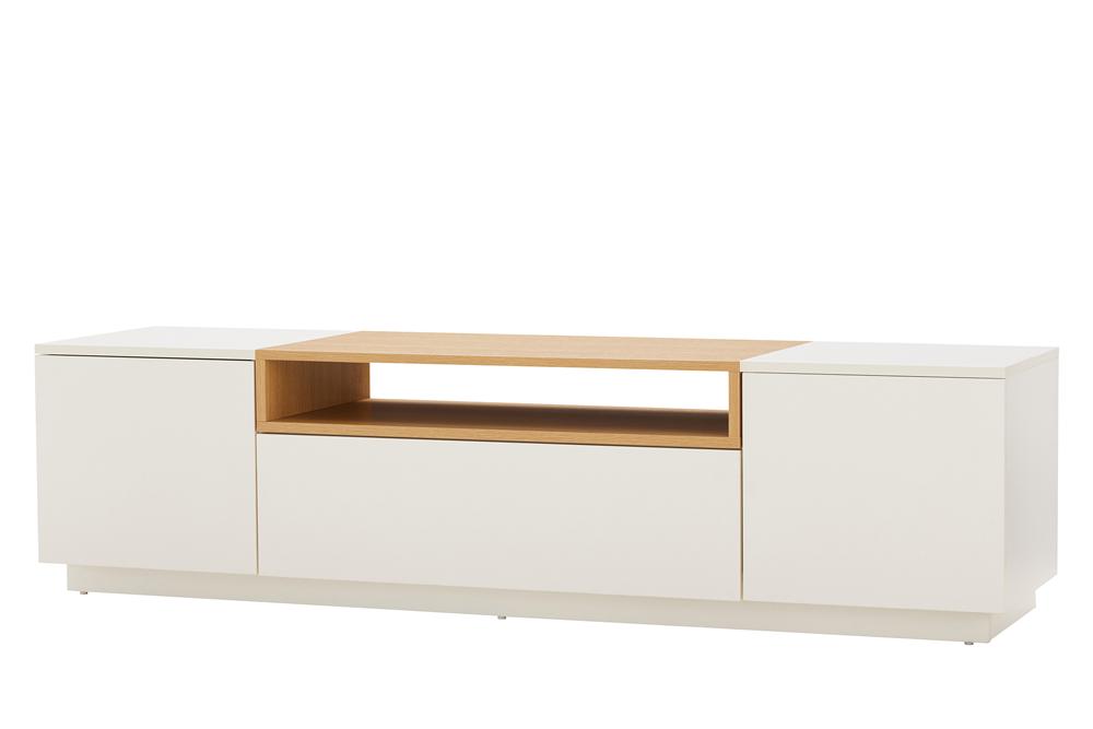 TV-Board LOFT 160cm white natural