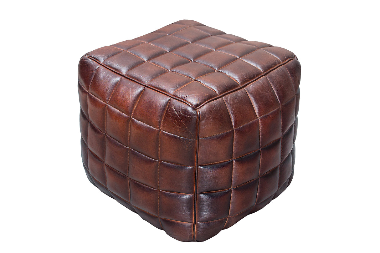 Hocker RIDER 40cm Echtleder braun