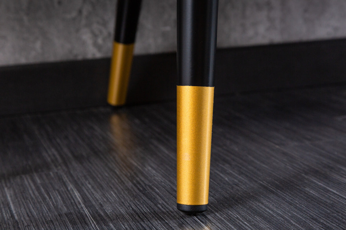 Bench PRÊT-À-PORTER BOUTIQUE 130cm velvet yellow w/ golden foot caps