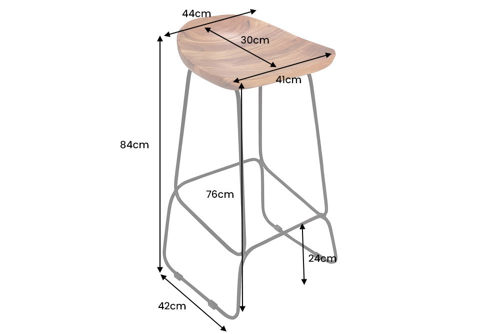 Bar stool MAMMUT 85cm acacia wood