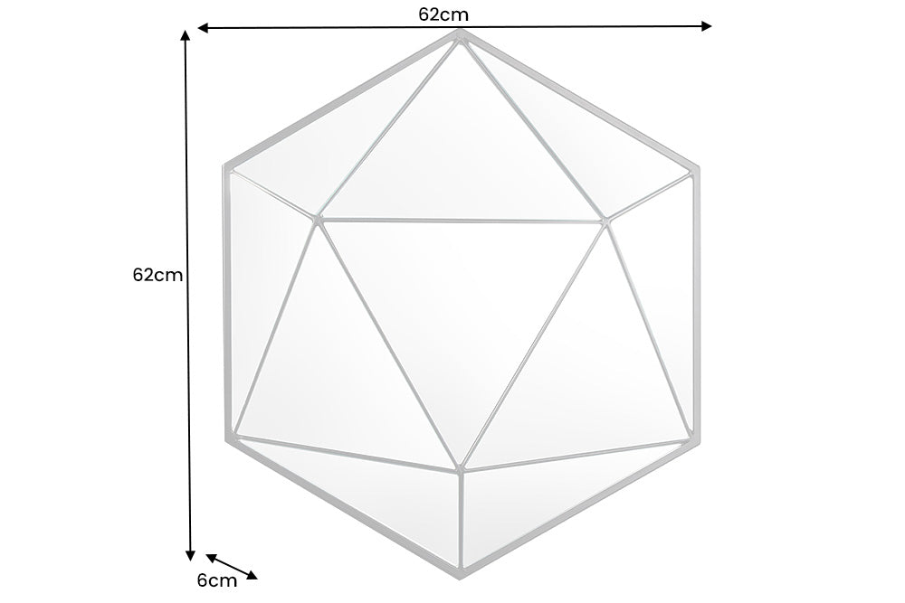 Wandspiegel DIAMOND 60cm schwarz