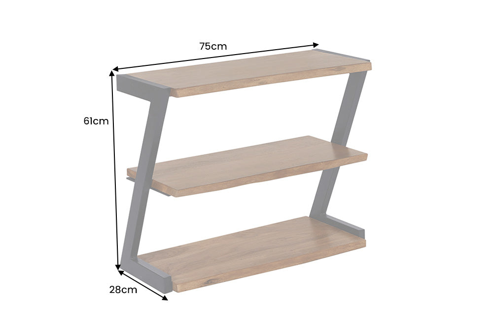 Schuhregal MAMMUT 75cm Akazienholz braun honigfarben lackiert