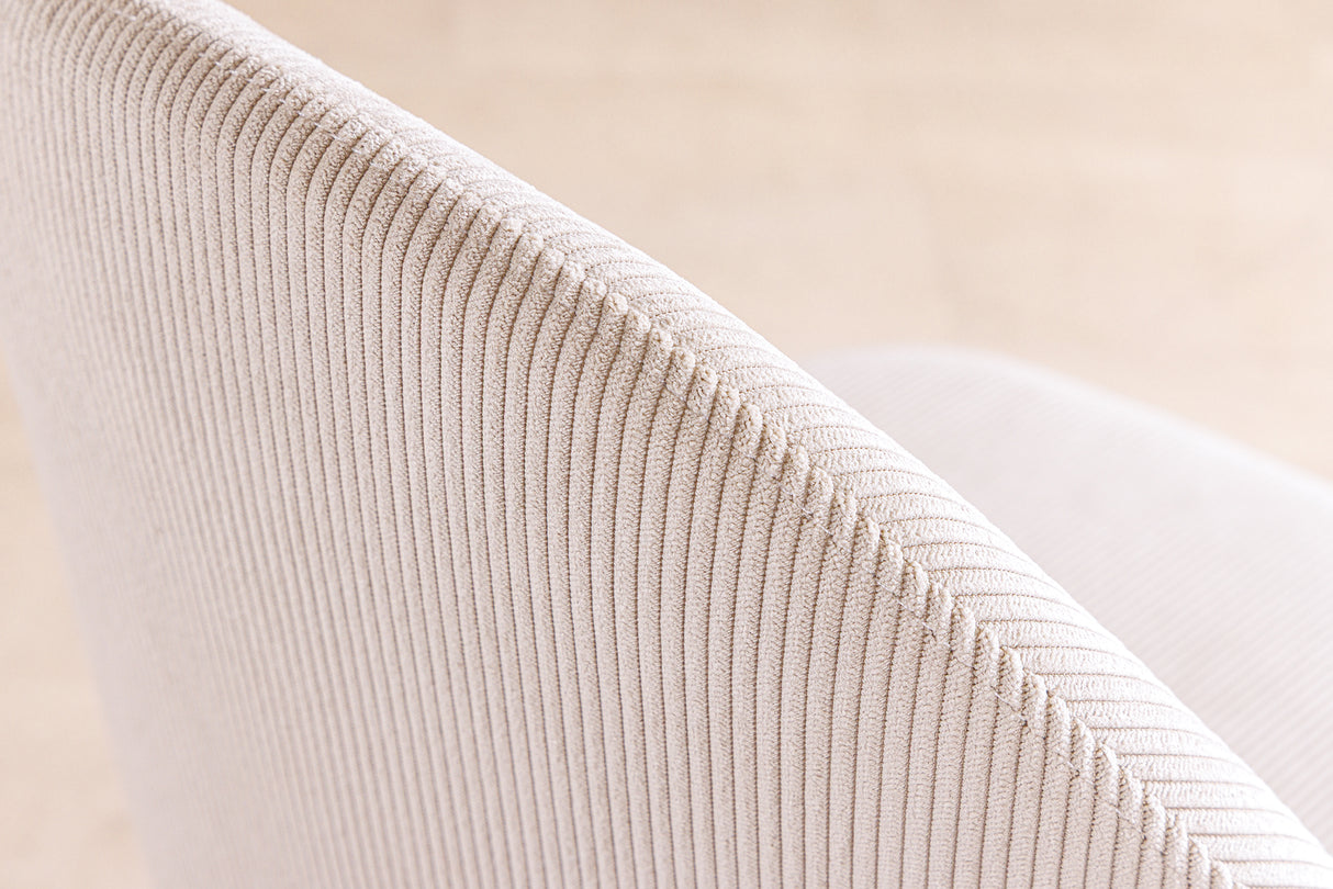 Chair MIA CASA cord beige metal legs champagne gold