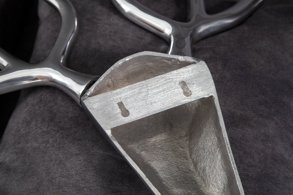 Hirschgeweih VEADO 90cm Aluminium silber