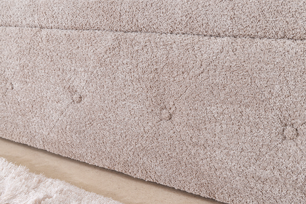 Bank EXTRAVAGANCIA 140cm Bouclé Champagner Greige