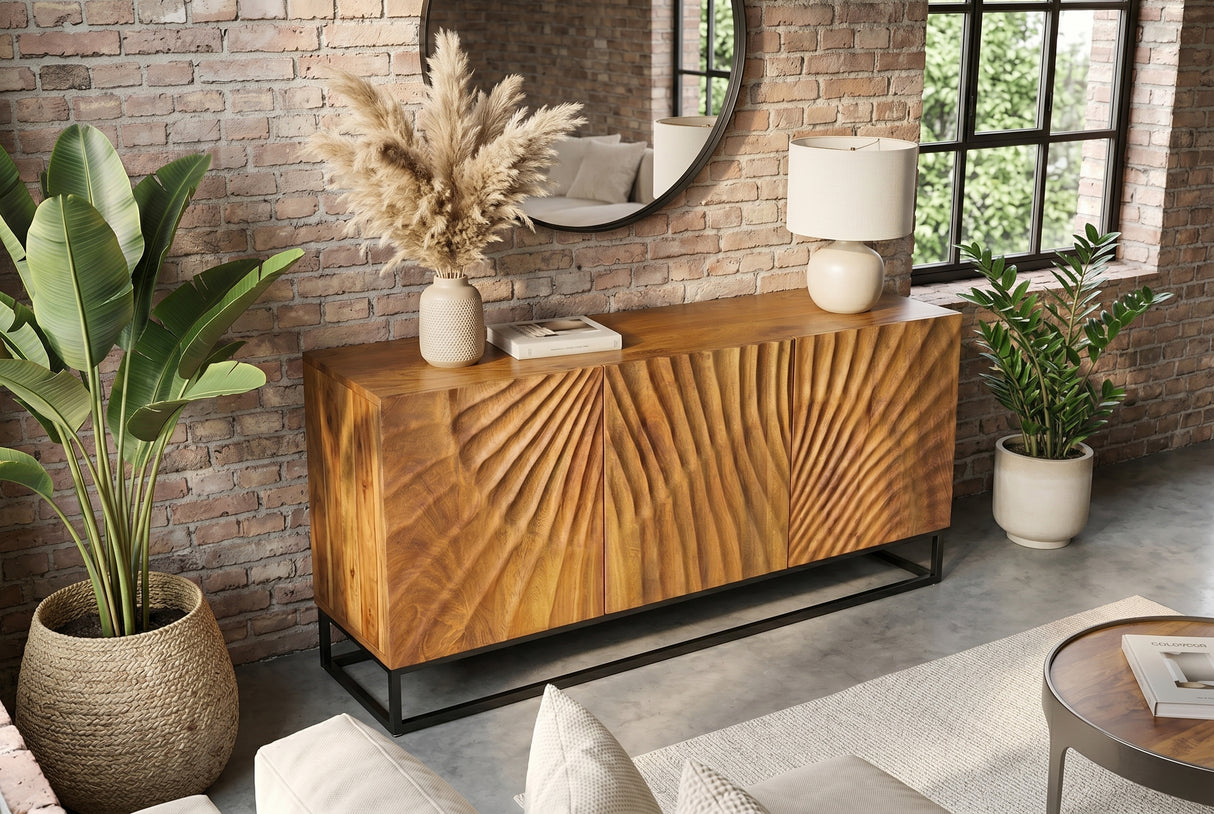 Sideboard SCORPION 140cm 3D mangobraun