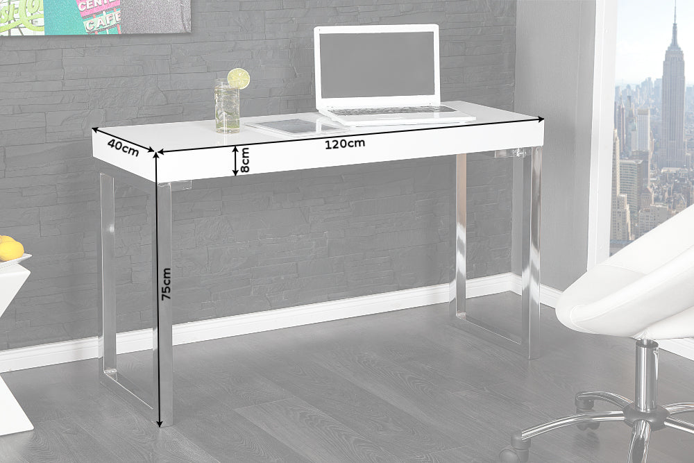 Laptop-Bürotisch WHITE DESK 120x40cm weiß