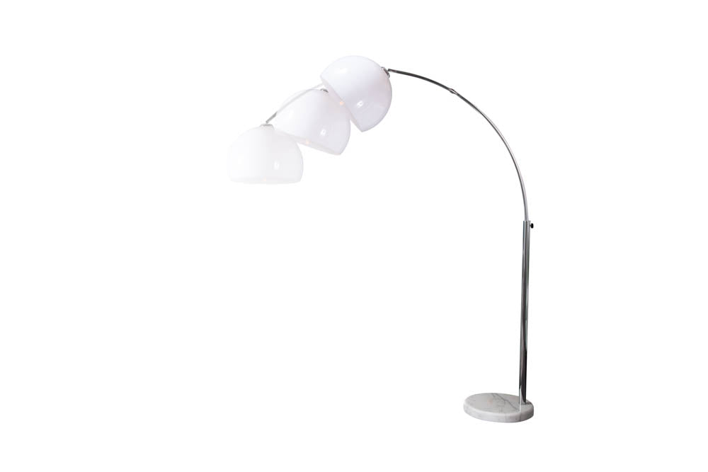 Floor lamp BIG BOW 175-205cm white w/ marble base