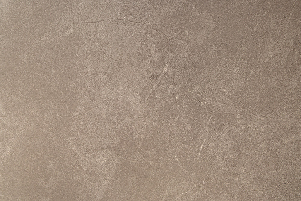 Esstisch SIGNATURE 135 cm, rund, schwarzer Metallrahmen, Platte aus grauem Keramikmarmor