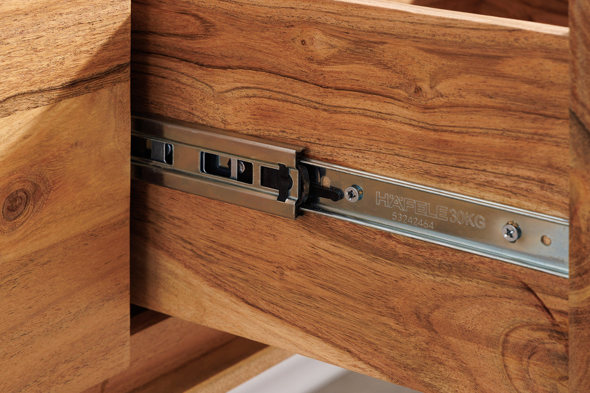 TV-Board ORGANIC 160cm hanging acacia wood natural