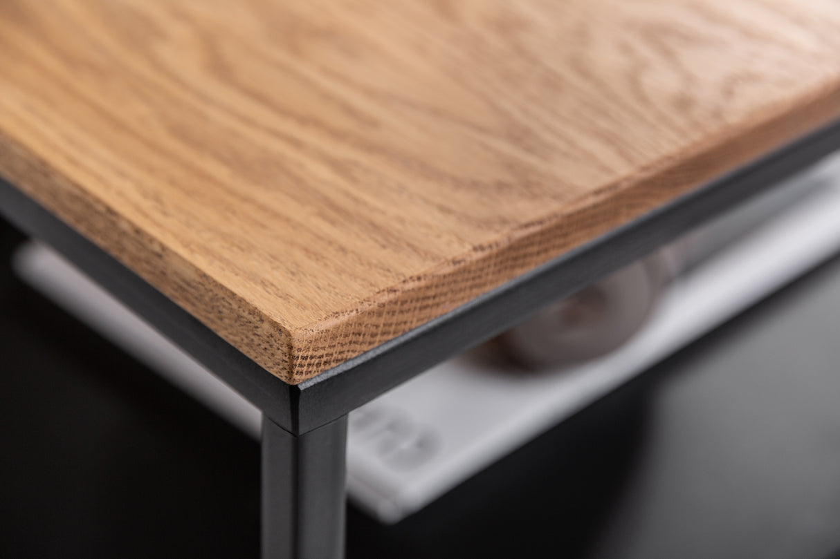 Coffee table APARTMENT 95cm oak and metal