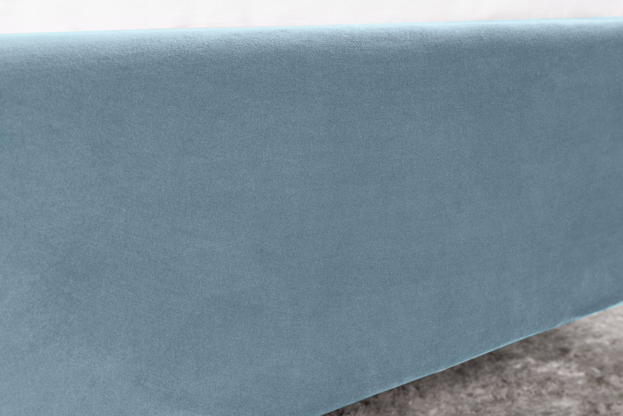 Bed PEARL 140x200cm velvet aqua