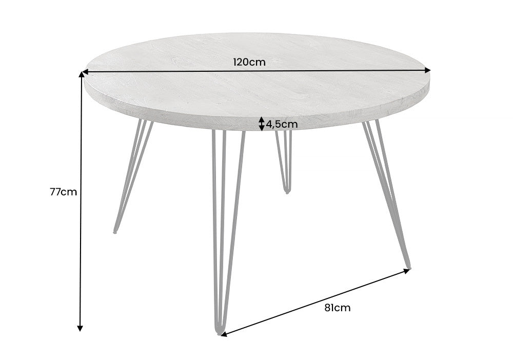 Esstisch SCORPION Ø 120cm rund mangograu
