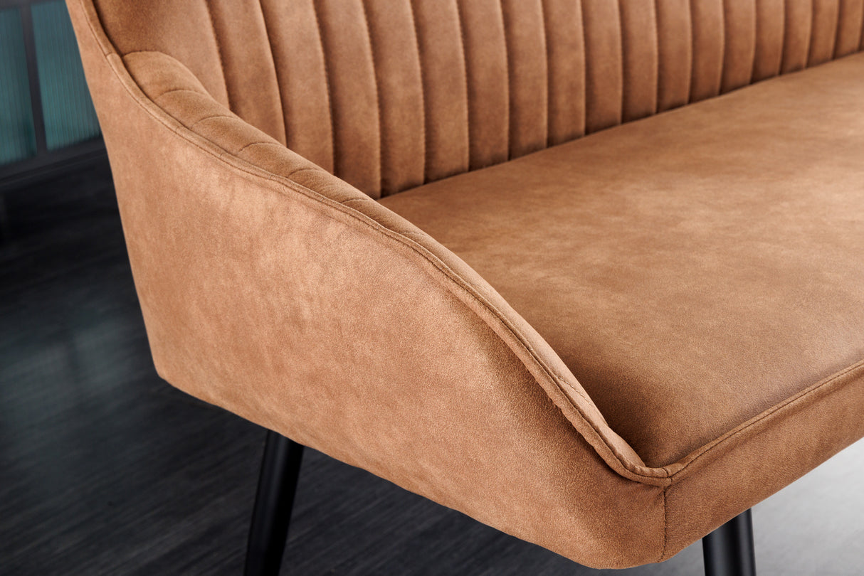Sitzbank TURIN 160cm Mikrofaser braun