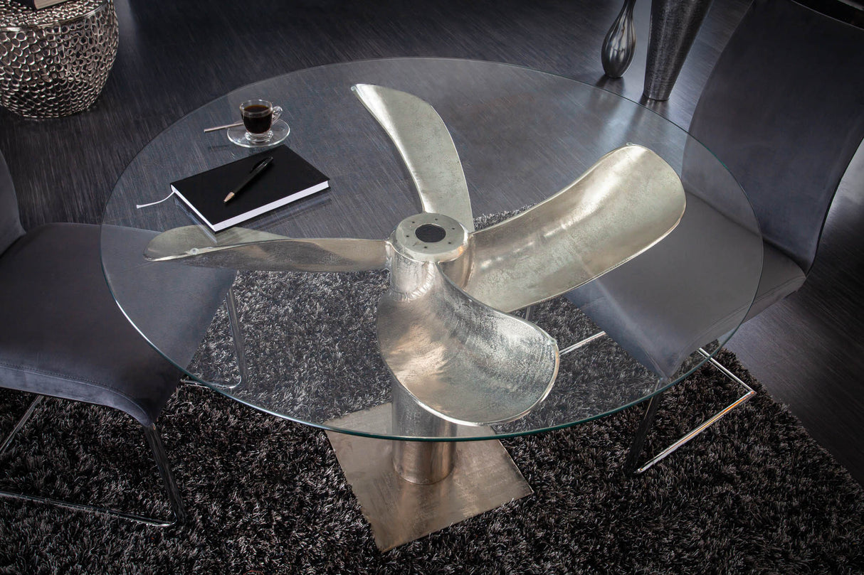 Glasplatte Ø 105cm rund für Esstische 8mm Hartglas