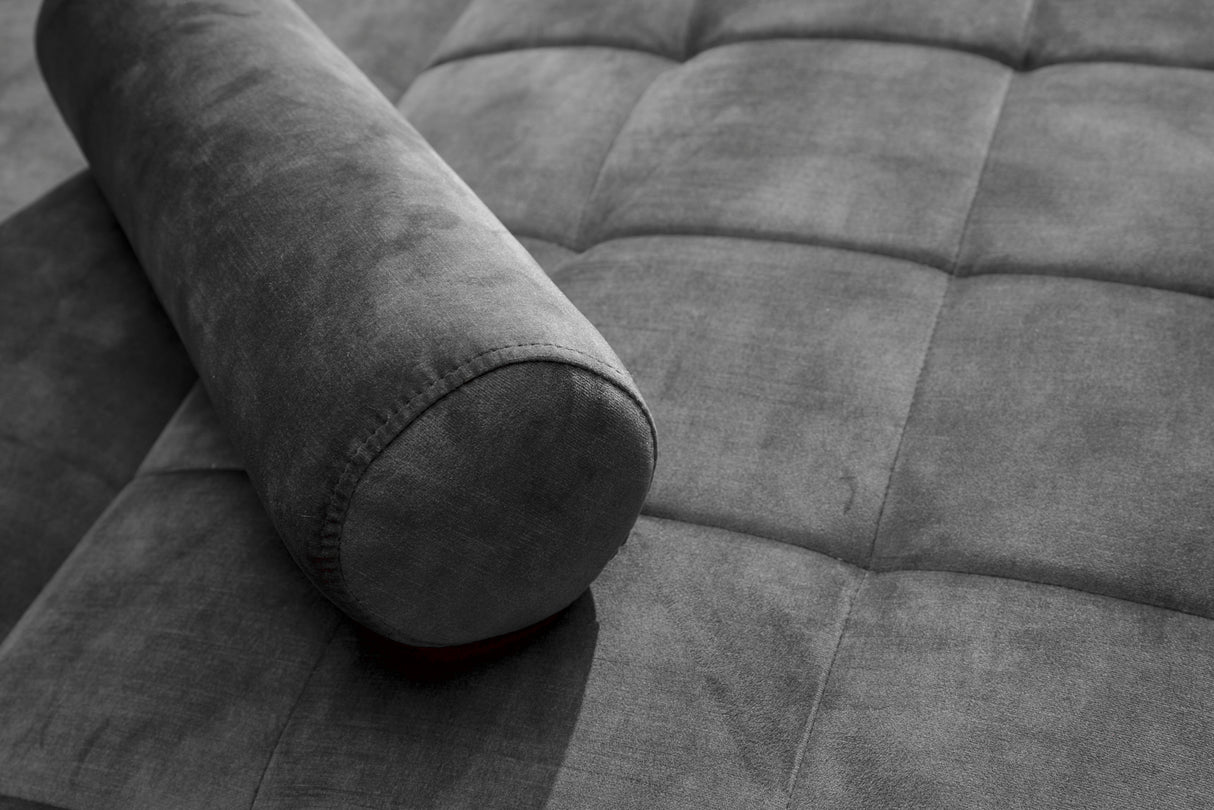 Schlafsofa COUTURE 200cm Microvelours grau