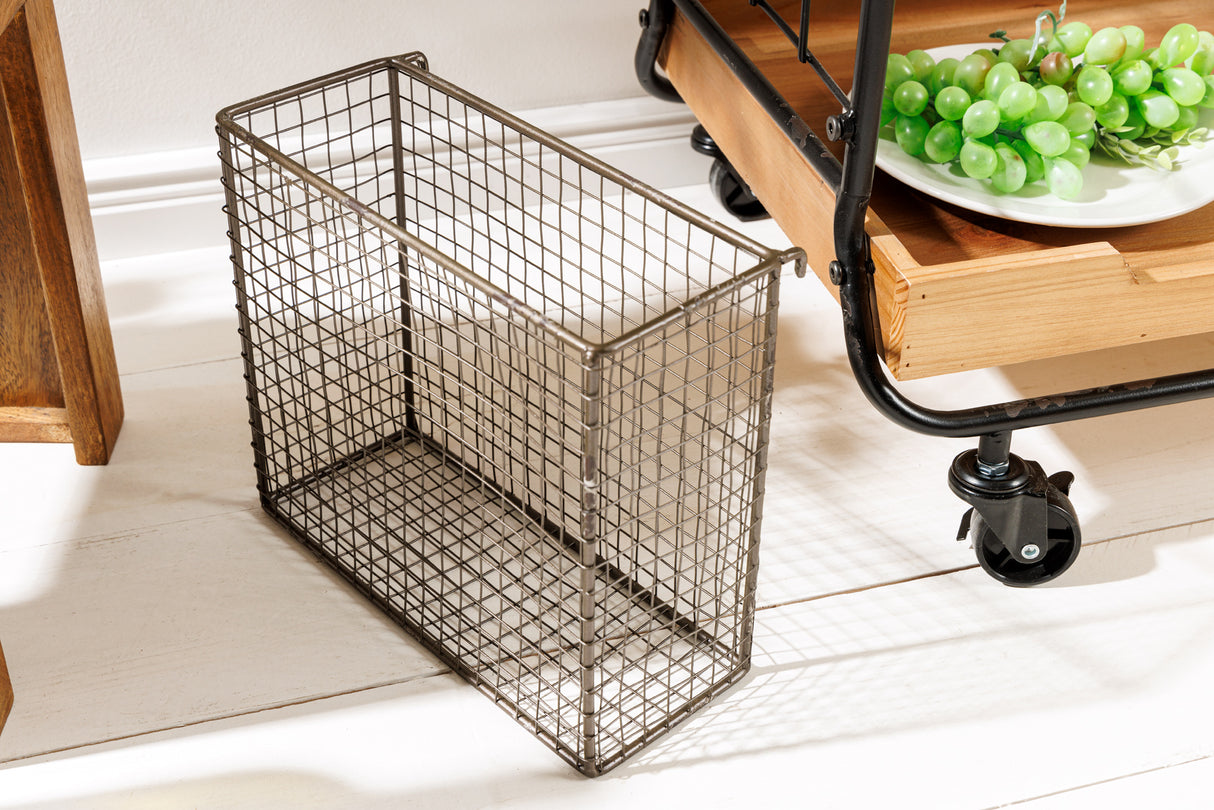 Trolley SEVEN SEAS 80cm w/ removable trays pine wood and painted iron