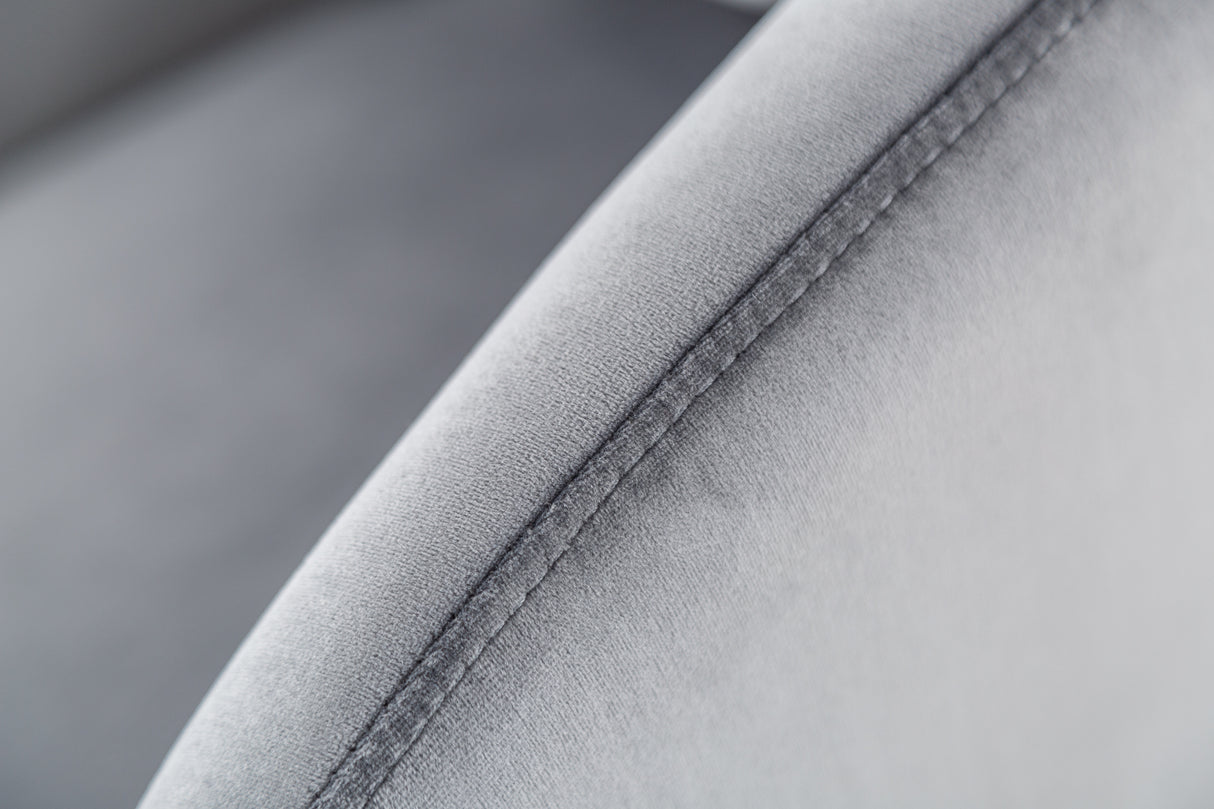 Bürostuhl THE DUTCH COMFORT 46-55cm mit Armlehnen samtgrau