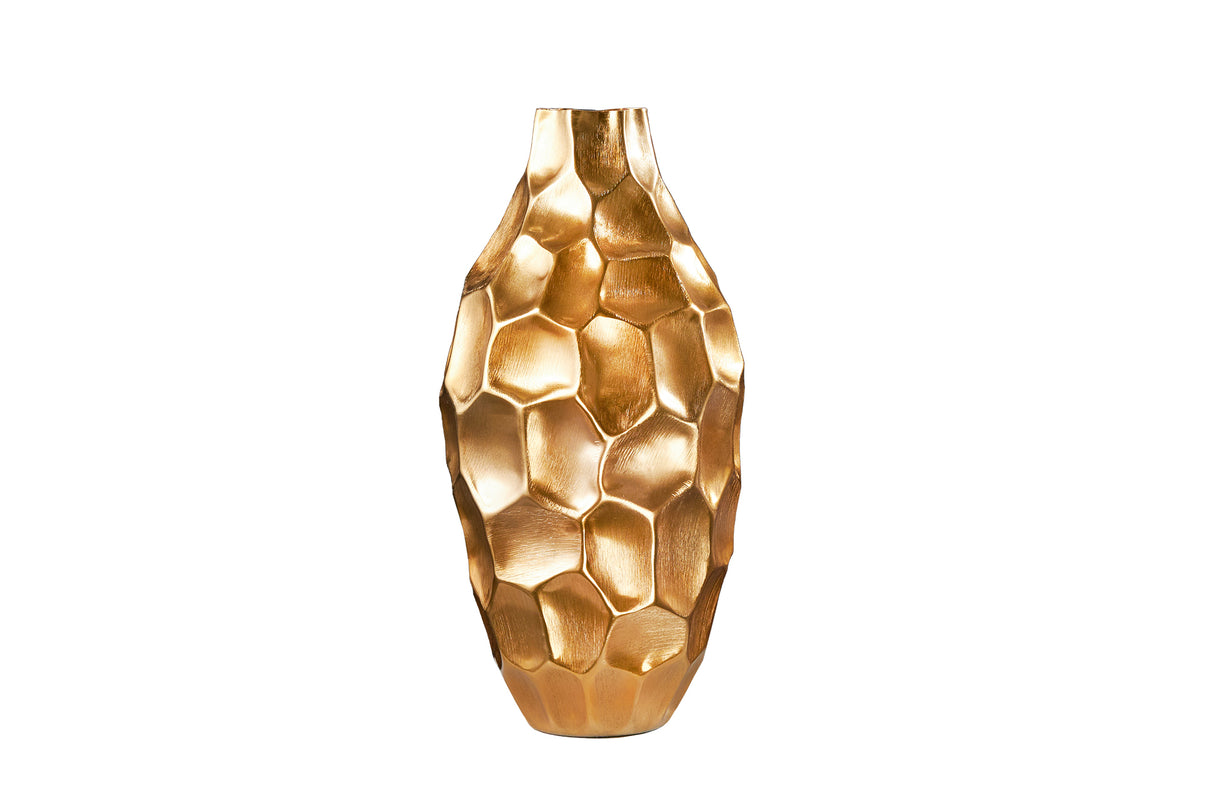 Vase ORGANIC ORIENT 45cm mit Hammerschlageffekt gold
