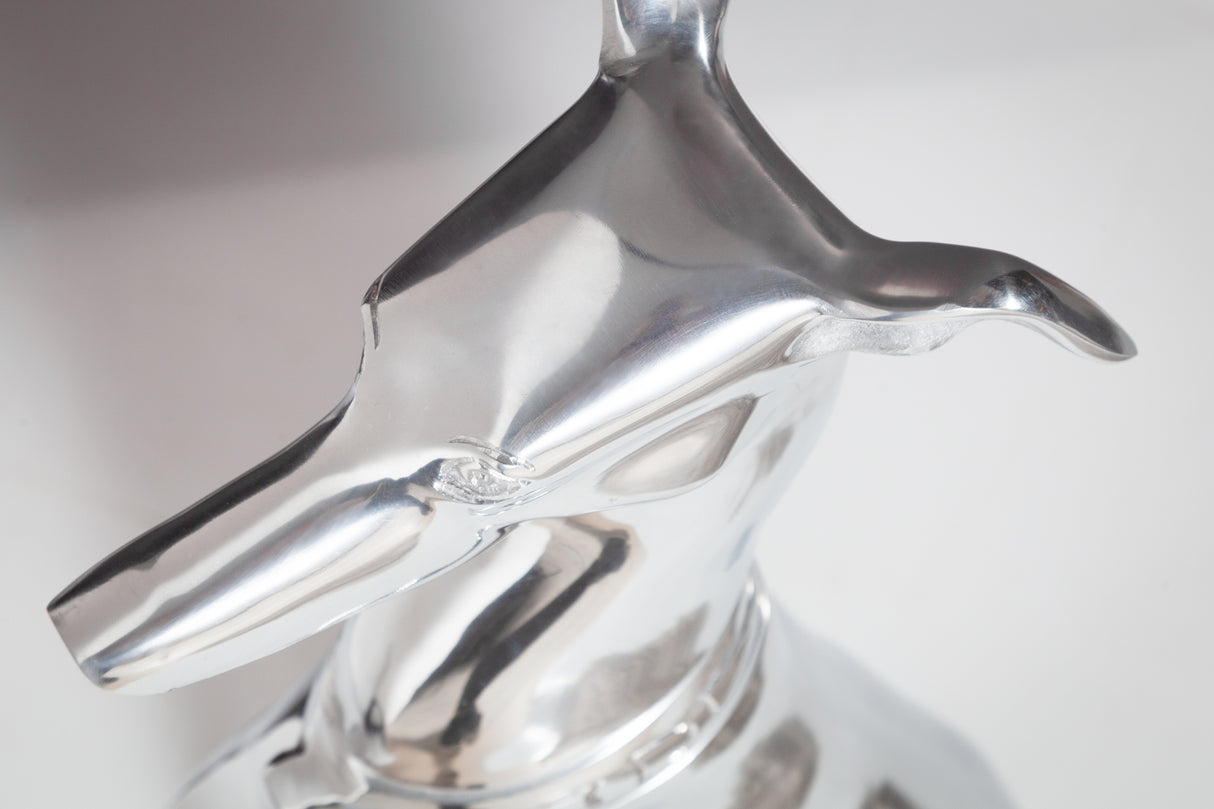 Sculpture GREYHOUND 70cm silver aluminium