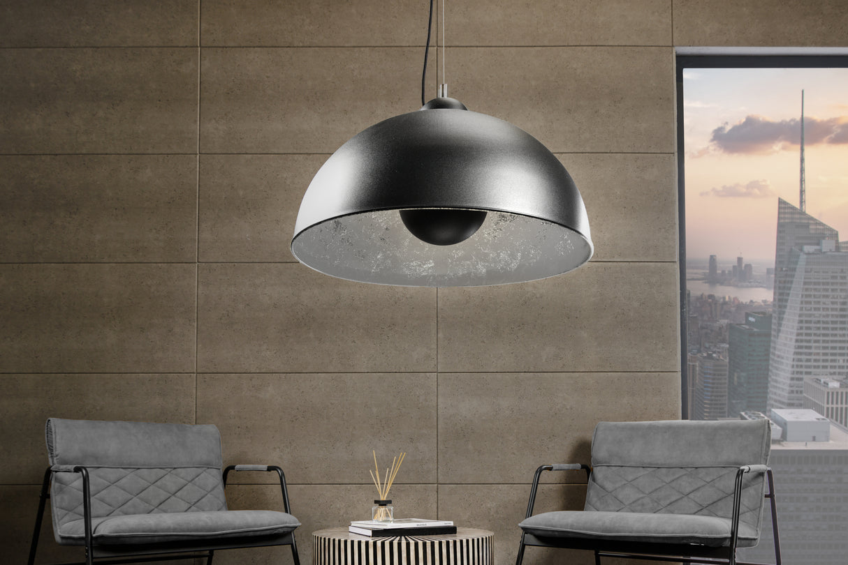 Pendant lamp STUDIO 55cm black silver