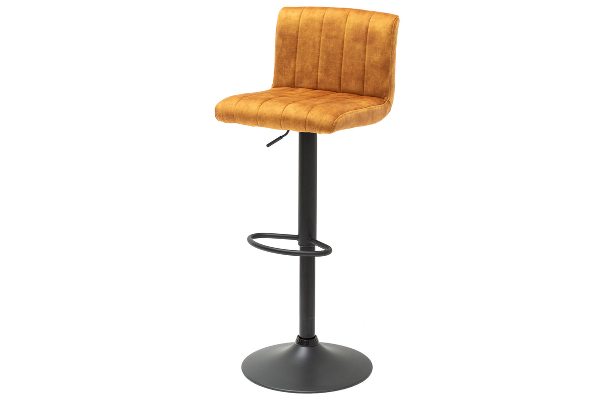 Barhocker PORTLAND 88-109cm Samt senfgelb