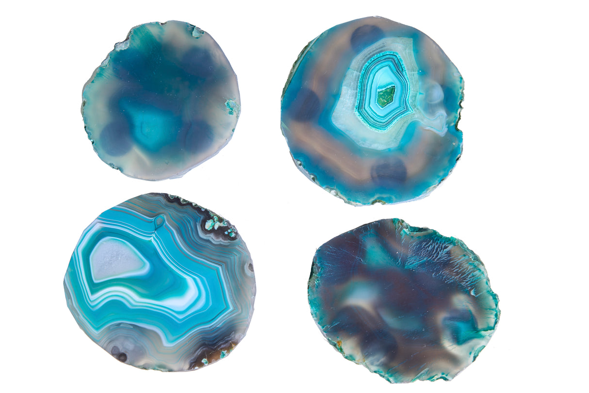 Trivet ACHAT 12cm set of 4 agate green