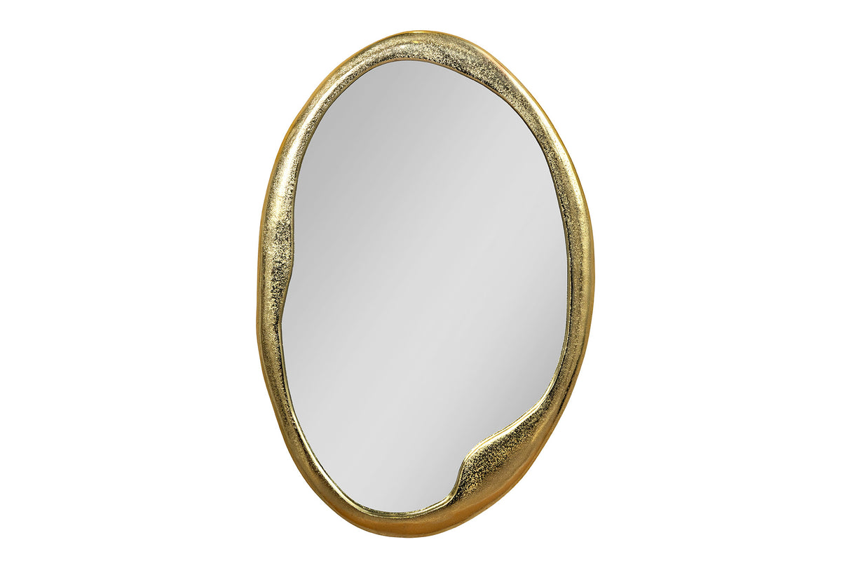 Wall mirror PORTRAIT 70cm oval gold metal handmade
