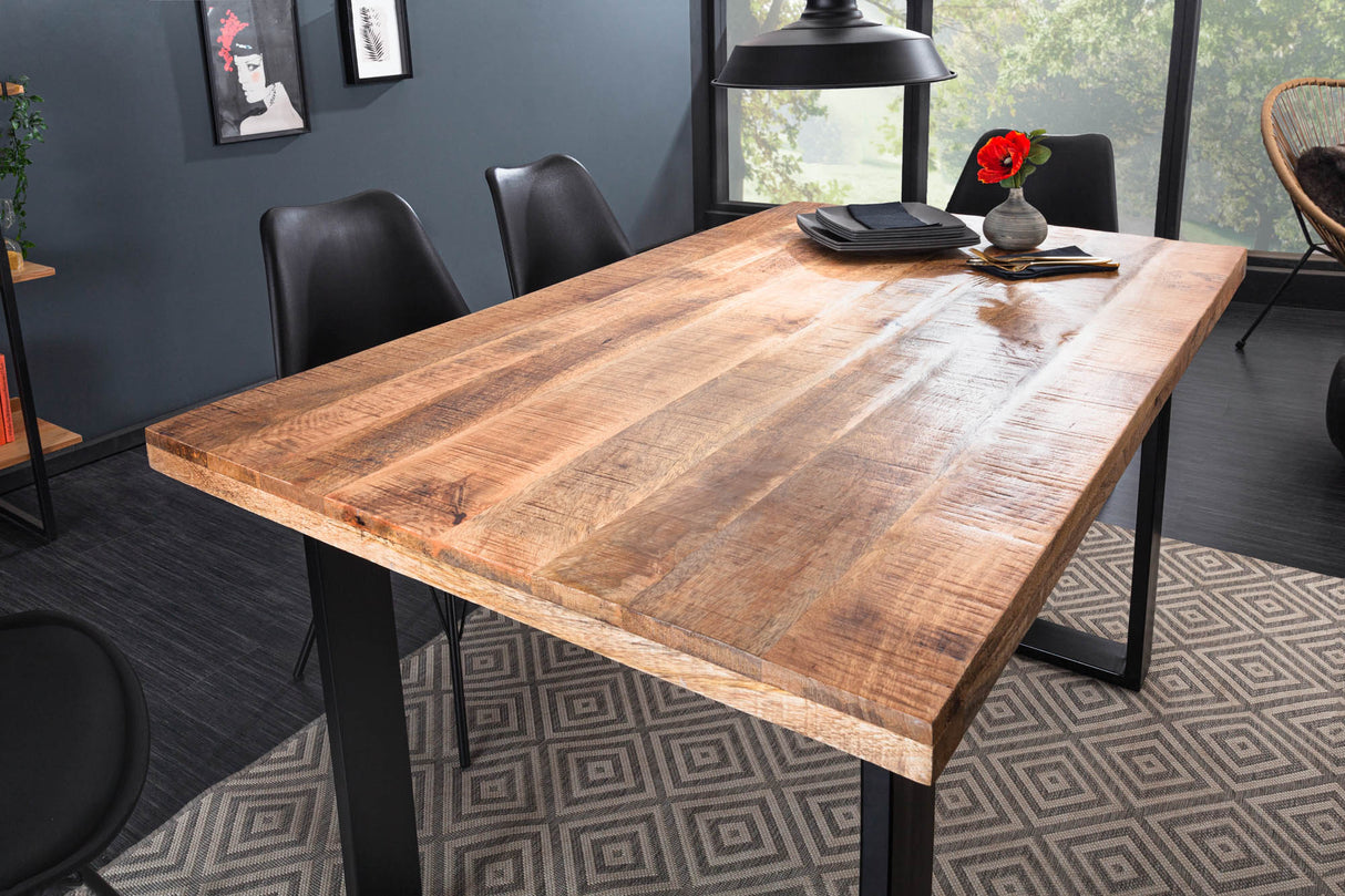 Esstisch IRON CRAFT 120cm U-Beine Mangoholz