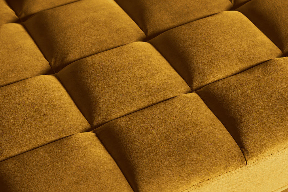 Sofa COZY VELVET 220cm 3-Sitzer Samt senfgelb